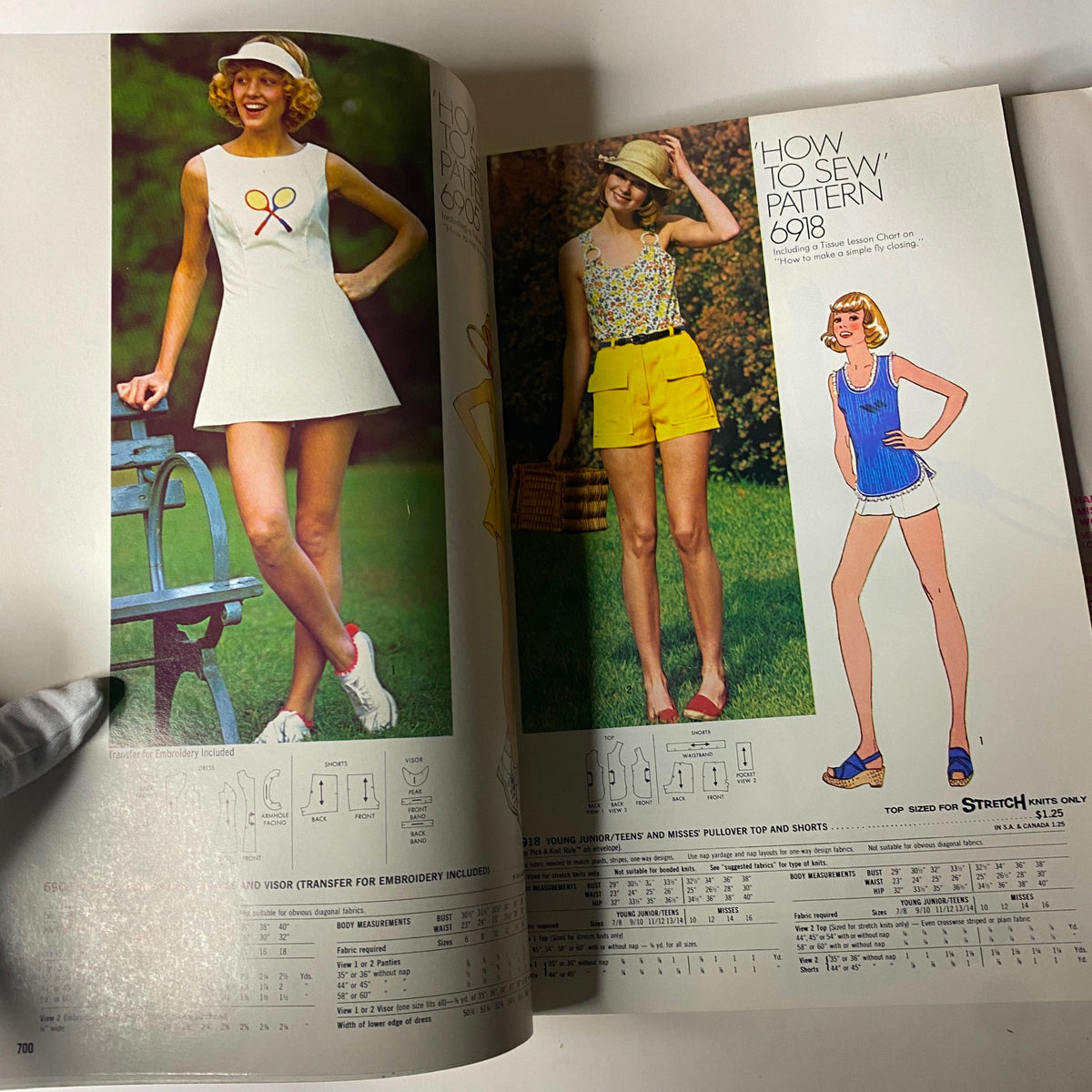 1975 June Simplicity Catalog sewing pattern page highlighting casual summer styles, featuring patterns for shorts, tops, and swimwear suitable for warm weather.