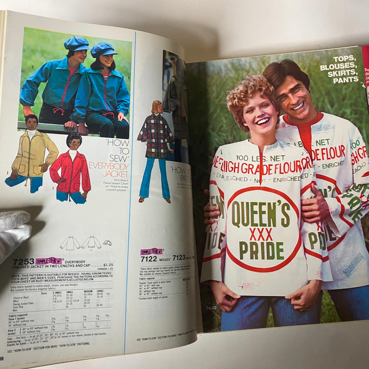 1976 June Simplicity Catalog Sewing Pattern showcasing stylish outfits, including jackets and casual wear suitable for all ages, promoting creativity in fashion design.