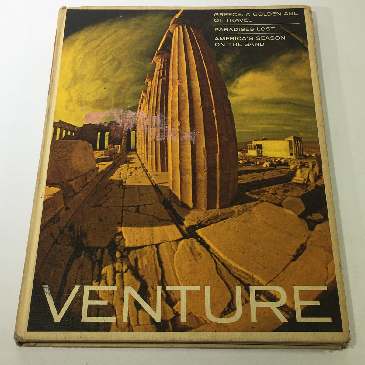 VTG Venture Magazine Book: June 1964 cover showcasing ancient Greek columns with the title 'VENTURE' prominently displayed.