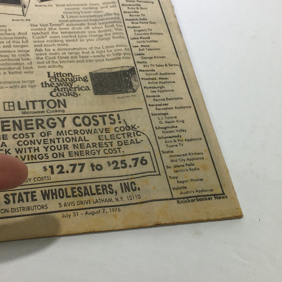 Vintage TV Dial Complete Cable Listings July 31-August 7 1976 The Quest Fall Series