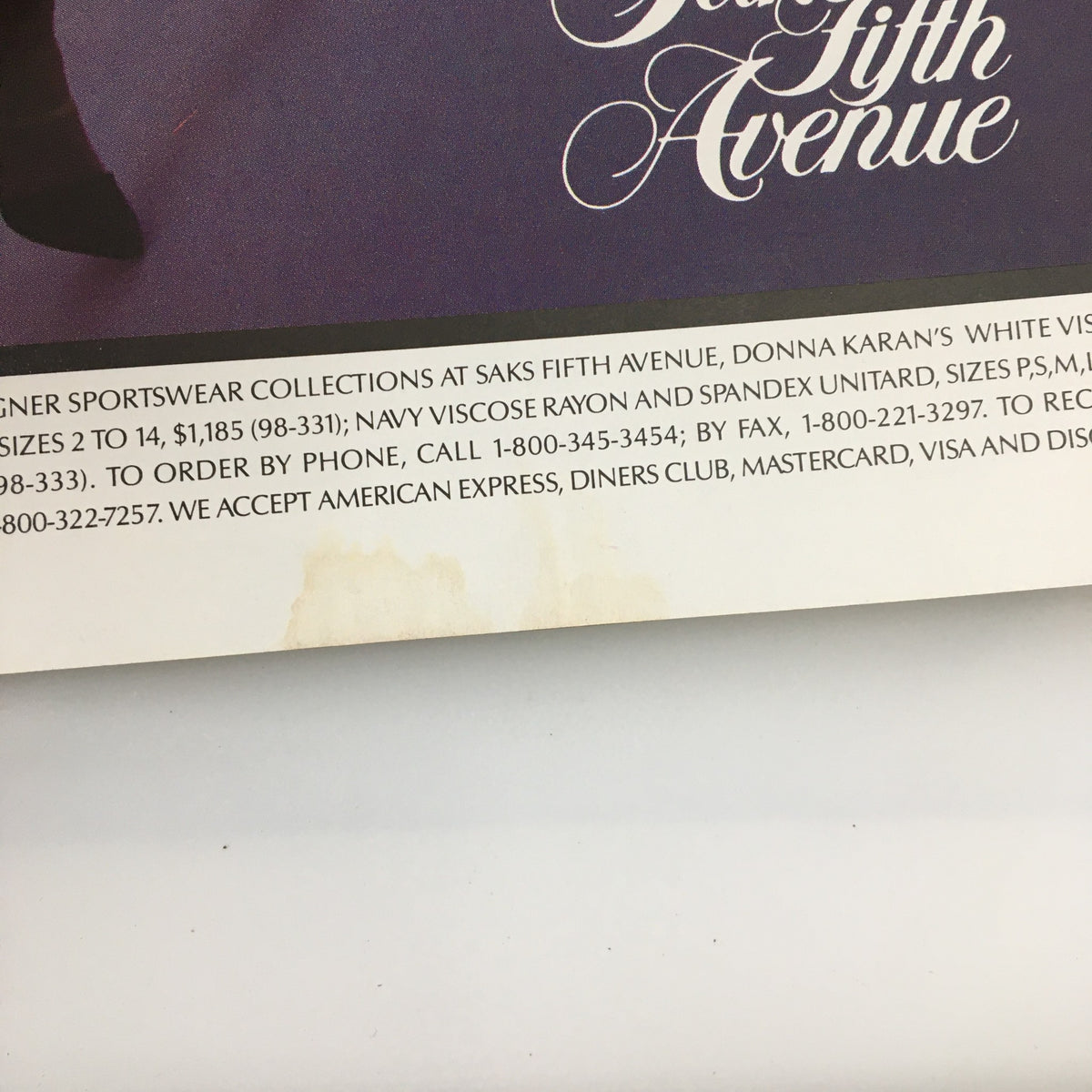 Advertisement from Gourmet Magazine May 1991, promoting designer sportswear, highlighting the blend of fashion and culinary culture.
