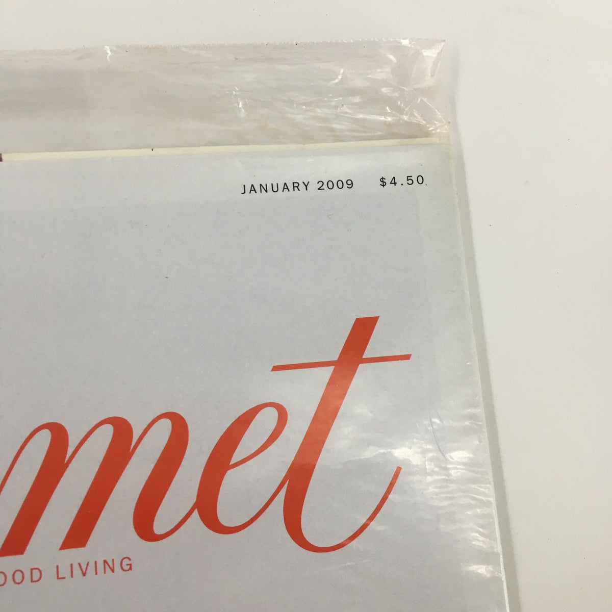 Cover of Gourmet Magazine January 2009, featuring a focus on gourmet cooking, showcasing the title and date, highlighting its collectible status.