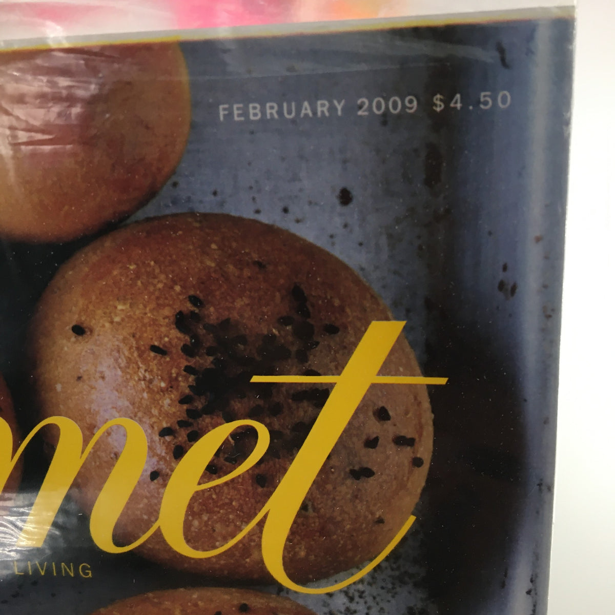 Cover of Gourmet Magazine February 2009 featuring The Famous Buttermilk Fantails Recipe, showcasing a close-up of baked goods with a price tag of $4.50.