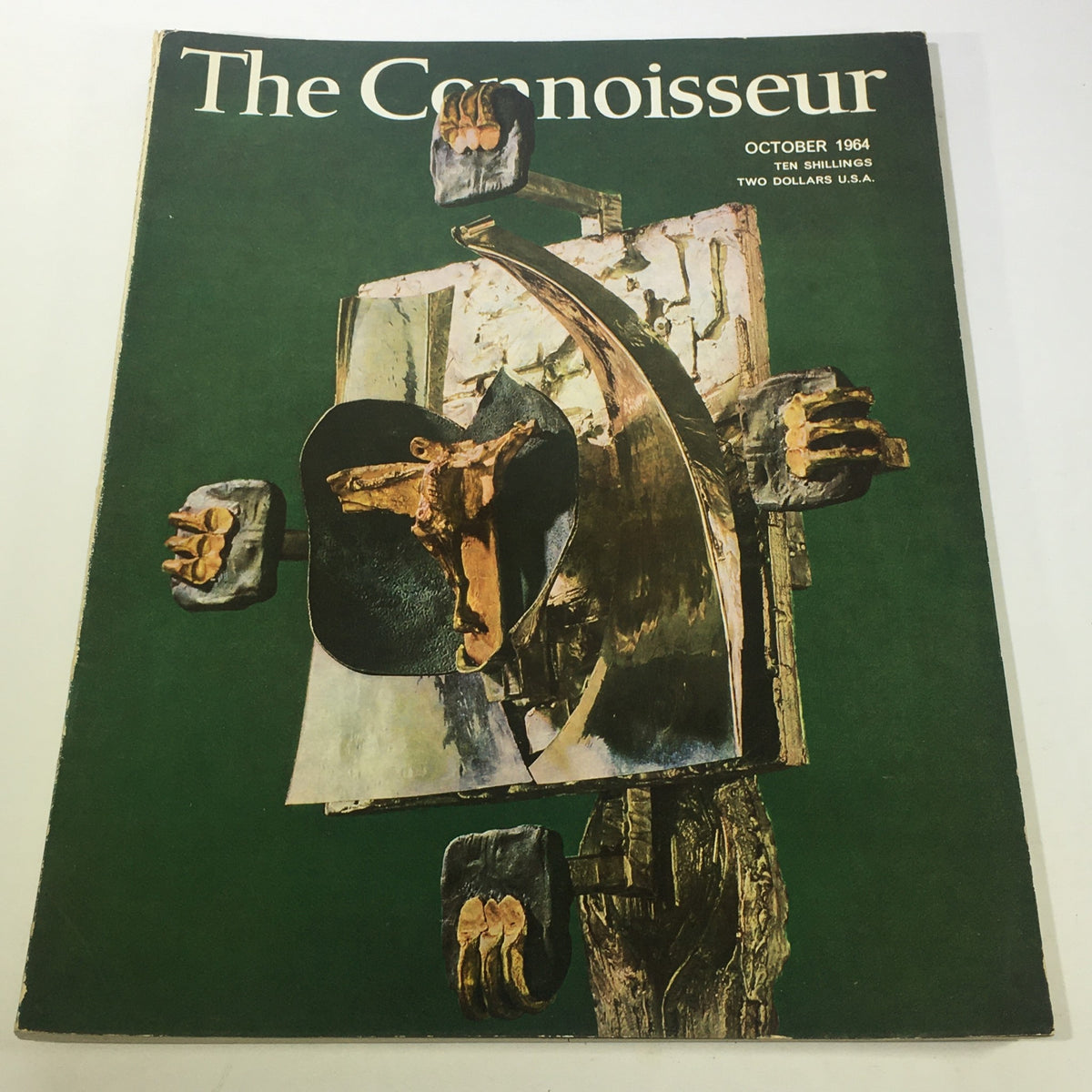 Cover of VTG The Connoisseur Magazine: October 1964 Vol. 157 No. 632 showcasing a unique art piece, rich in artistic content and reflecting the cultural zeitgeist of the 1960s.