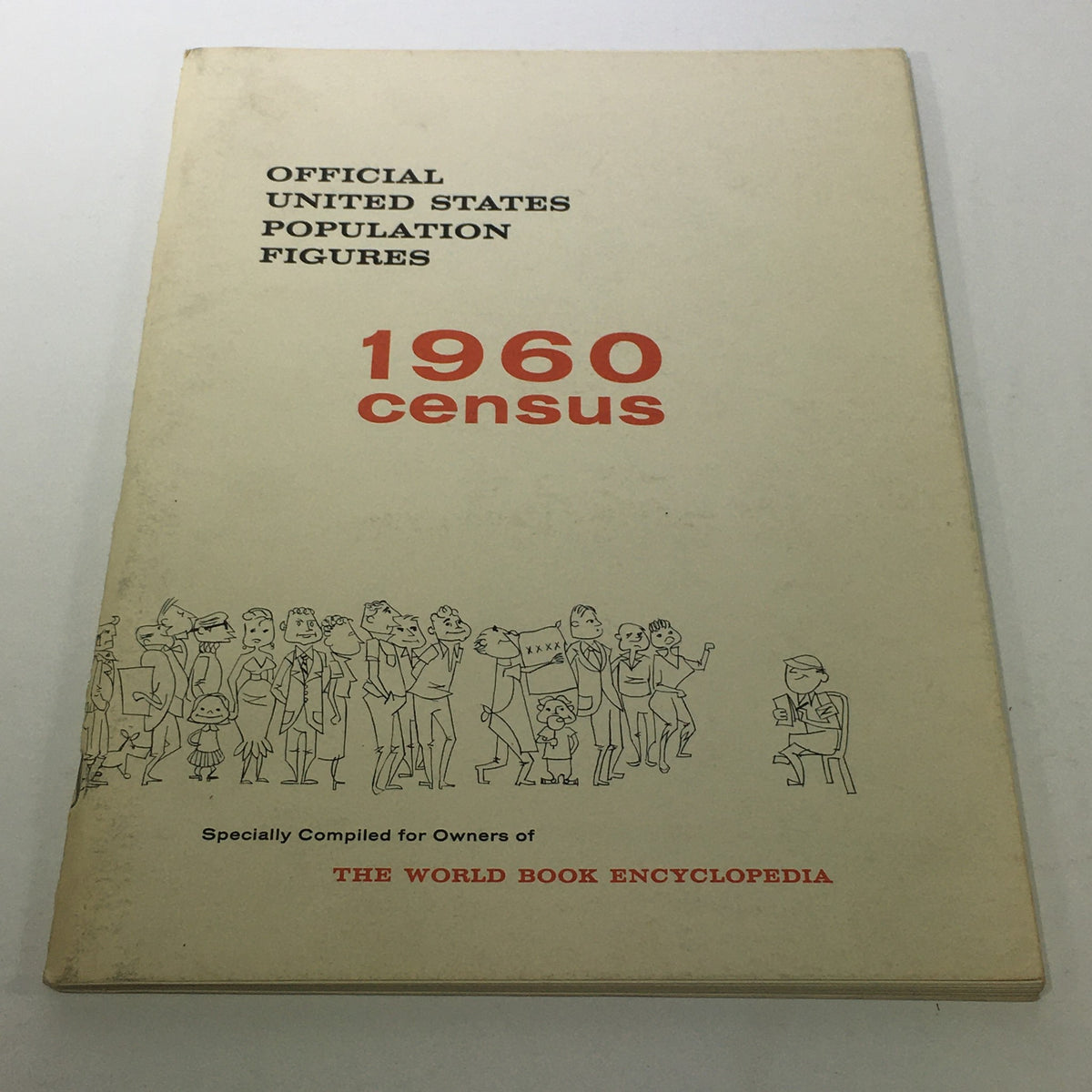 Cover of VTG Official United States Population Figures: 1961 - 1960 Census, showcasing a minimalist design with red text.