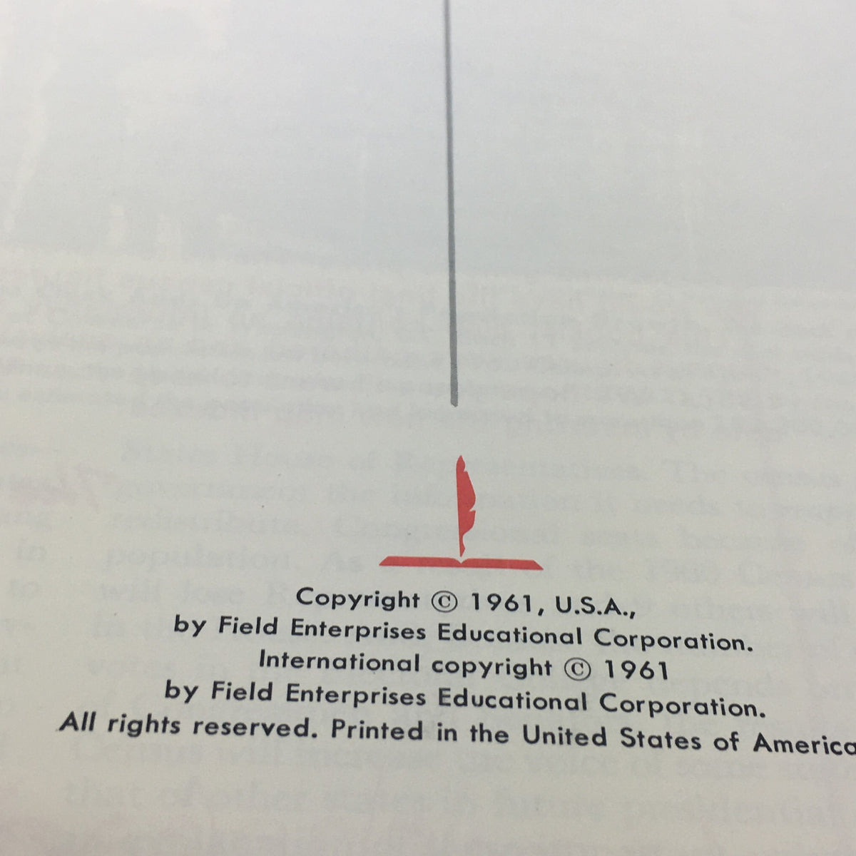 Copyright information page of VTG Official United States Population Figures: 1961 - 1960 Census, displaying publication rights.
