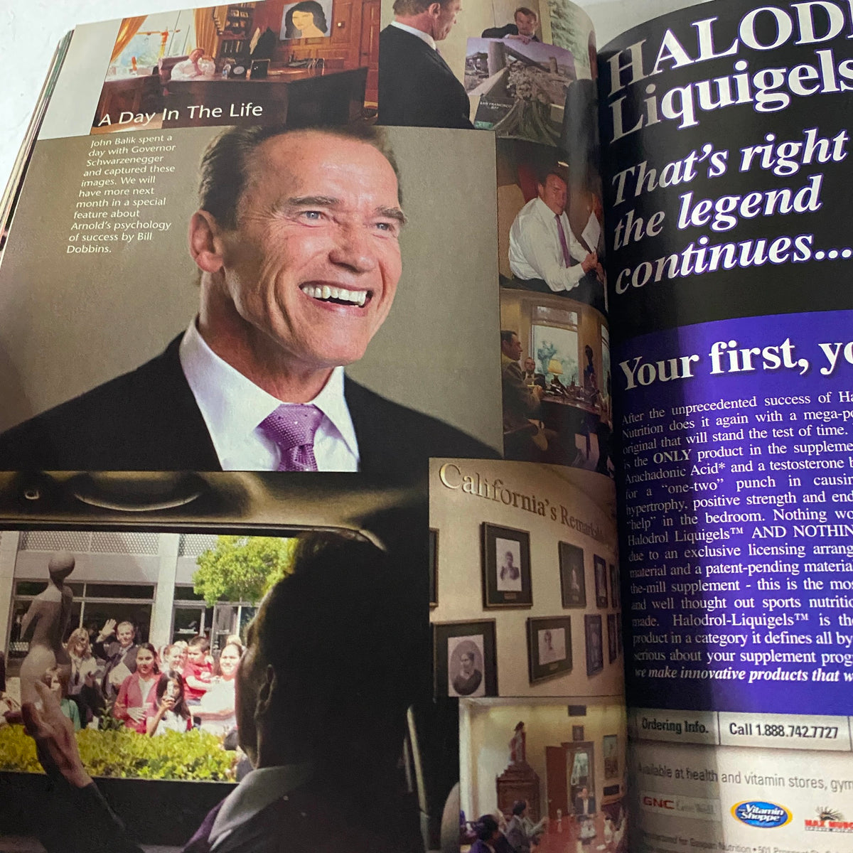 Iron Man Magazine August 2007 featuring a smiling Arnold Schwarzenegger at an event, showcasing his influence in fitness and bodybuilding culture.