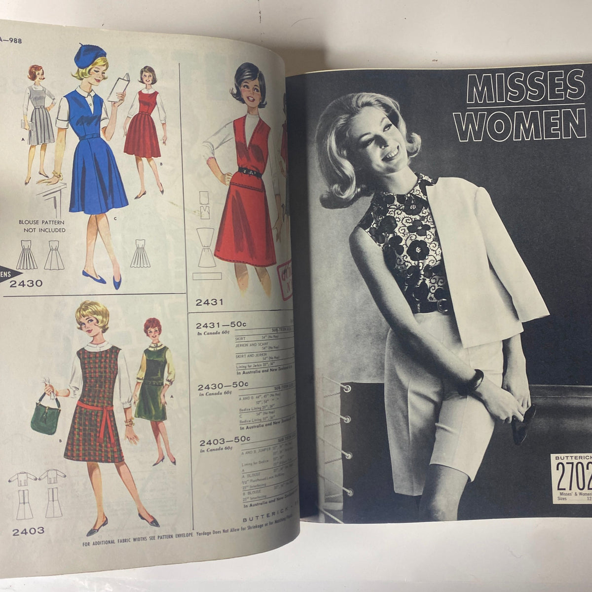 1963 Butterick June Catalog showcasing Misses' and Women's sewing patterns, featuring a variety of vintage dress designs including styles and designs suitable for the early 1960s.