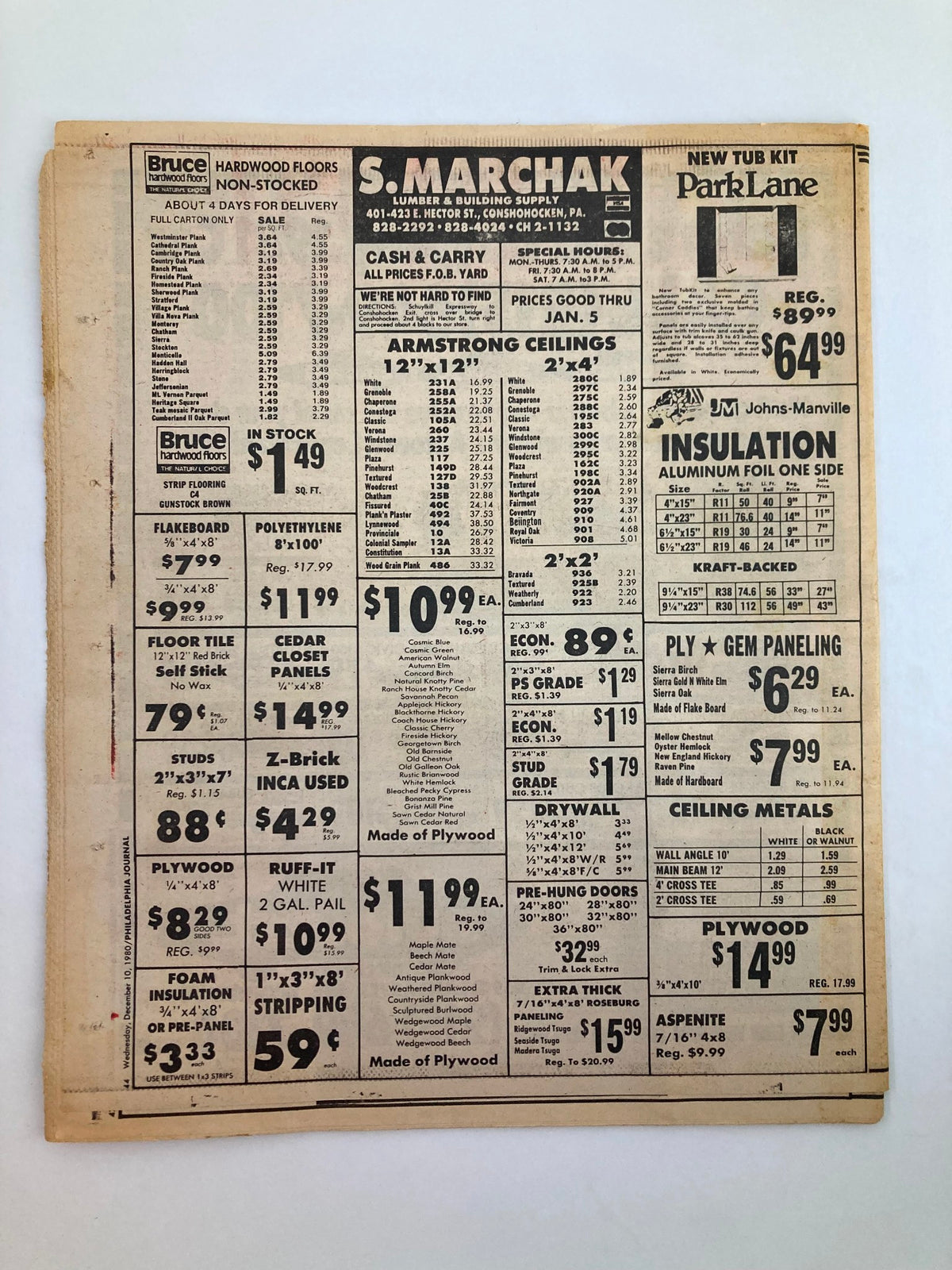 Philadelphia Journal Tabloid December 10 1980 Vol 4 #5 featuring news articles and advertisements, highlighting the cultural significance of the era with a focus on John Lennon and Larry Kane.