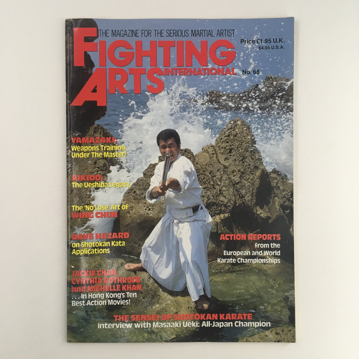Fighting Arts International Magazine No. 65 cover featuring Master Yamazaki, highlighting martial arts themes, training techniques, and collector's item appeal.