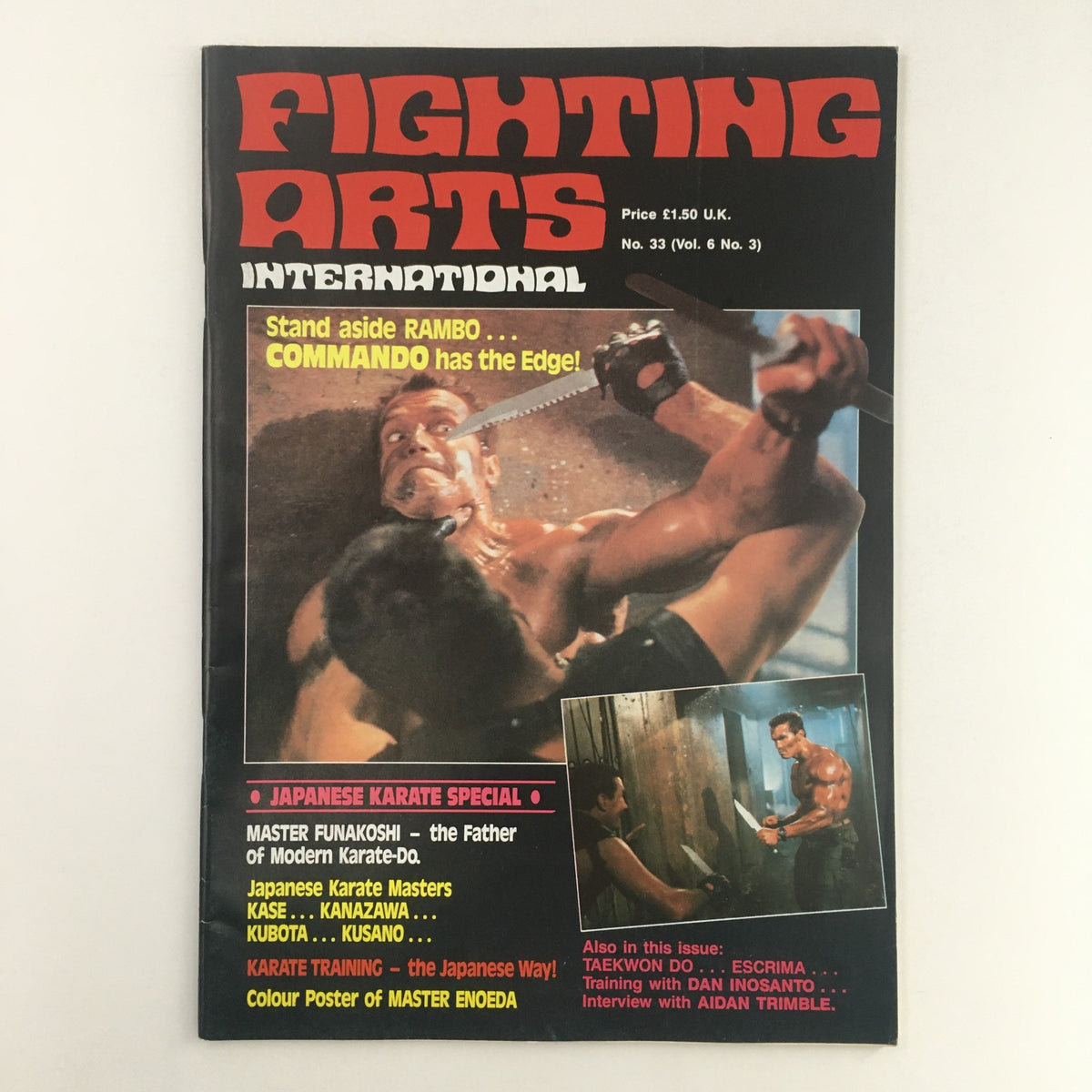 Fighting Arts International Magazine No. 33 Karate Master Funakoshi, No Label VG
