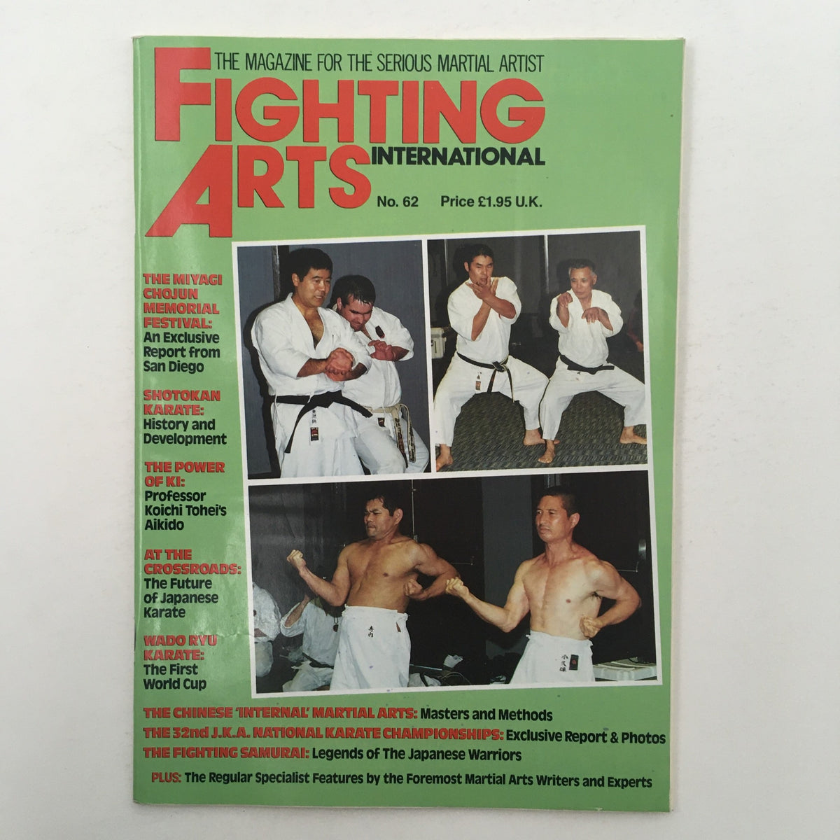 Cover of Fighting Arts International Magazine No. 62, featuring Aikido articles, martial arts photography, and insights on Professor Koichi Tohei.