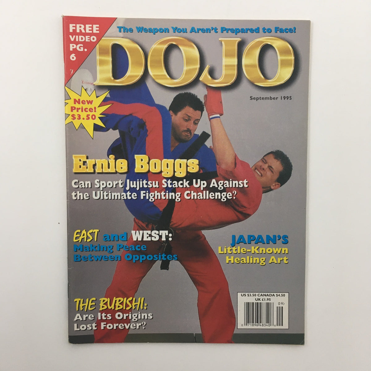 Dojo Magazine September 1995 Ernie Boggs Sports Jujitsu Champion, No Label