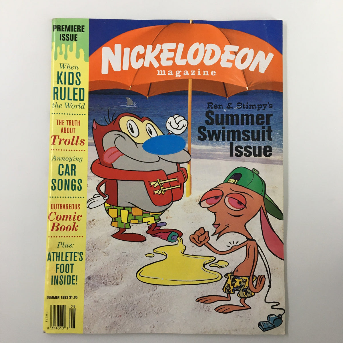 Nickelodeon Magazine, Summer 1993: Ren & Stimpy's Summer Swimsuit Issue featured on the cover