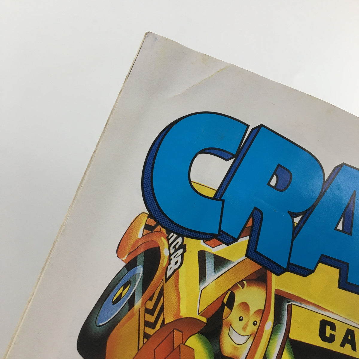 Close-up of the title 'CRA' from Nickelodeon Magazine Summer 1993 featuring The Incredible Crash Dummies, showcasing nostalgic design elements and branding.