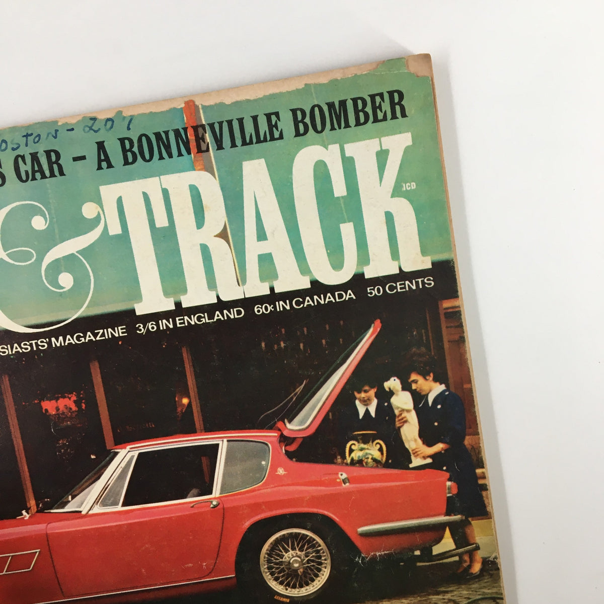 Cover of VTG Road and Track Magazine November 1964, featuring a classic car and articles on automotive culture.