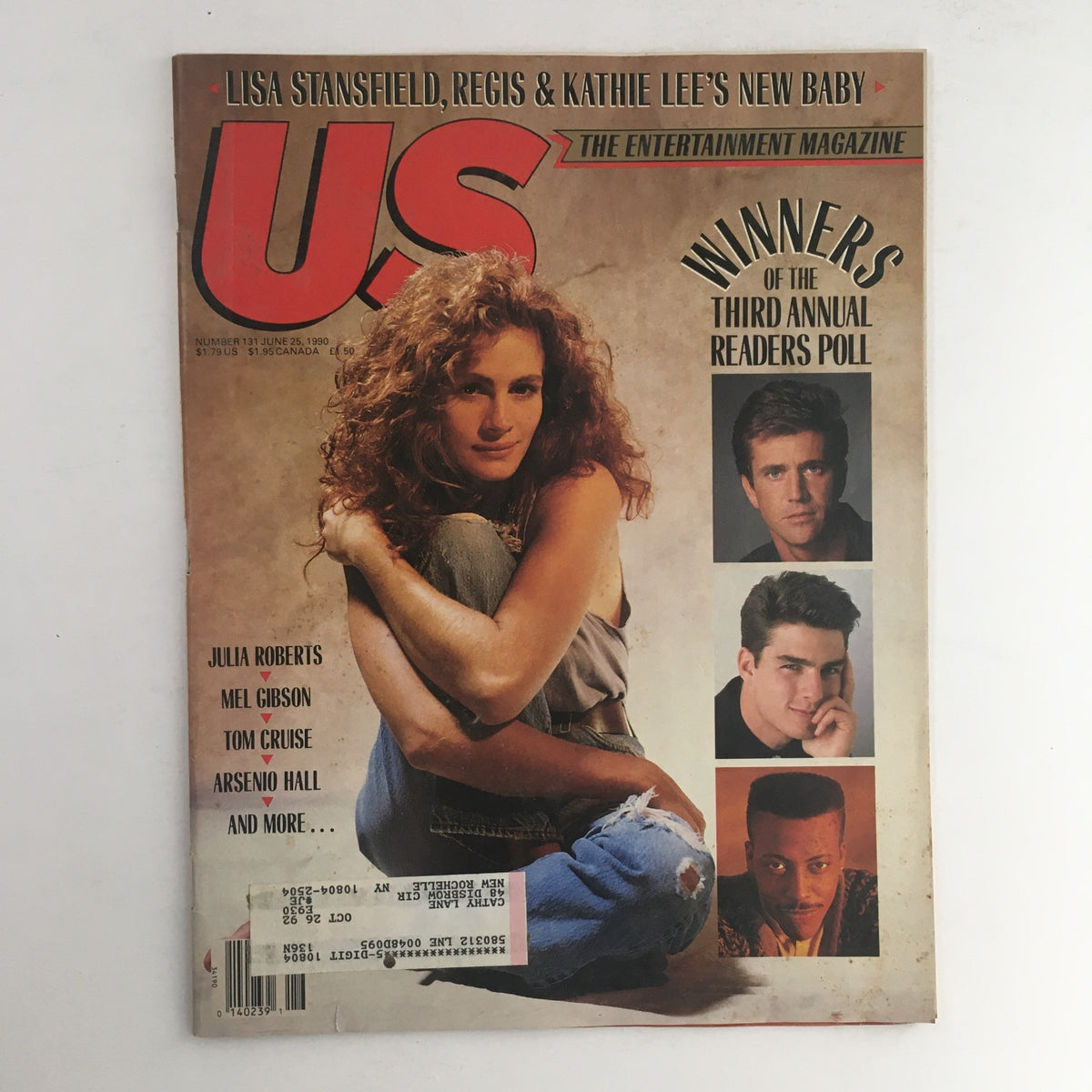 US Magazine #131 June 25 1990 Julia Roberts, Mel Gibson, Tom Cruise Arsenio Hall