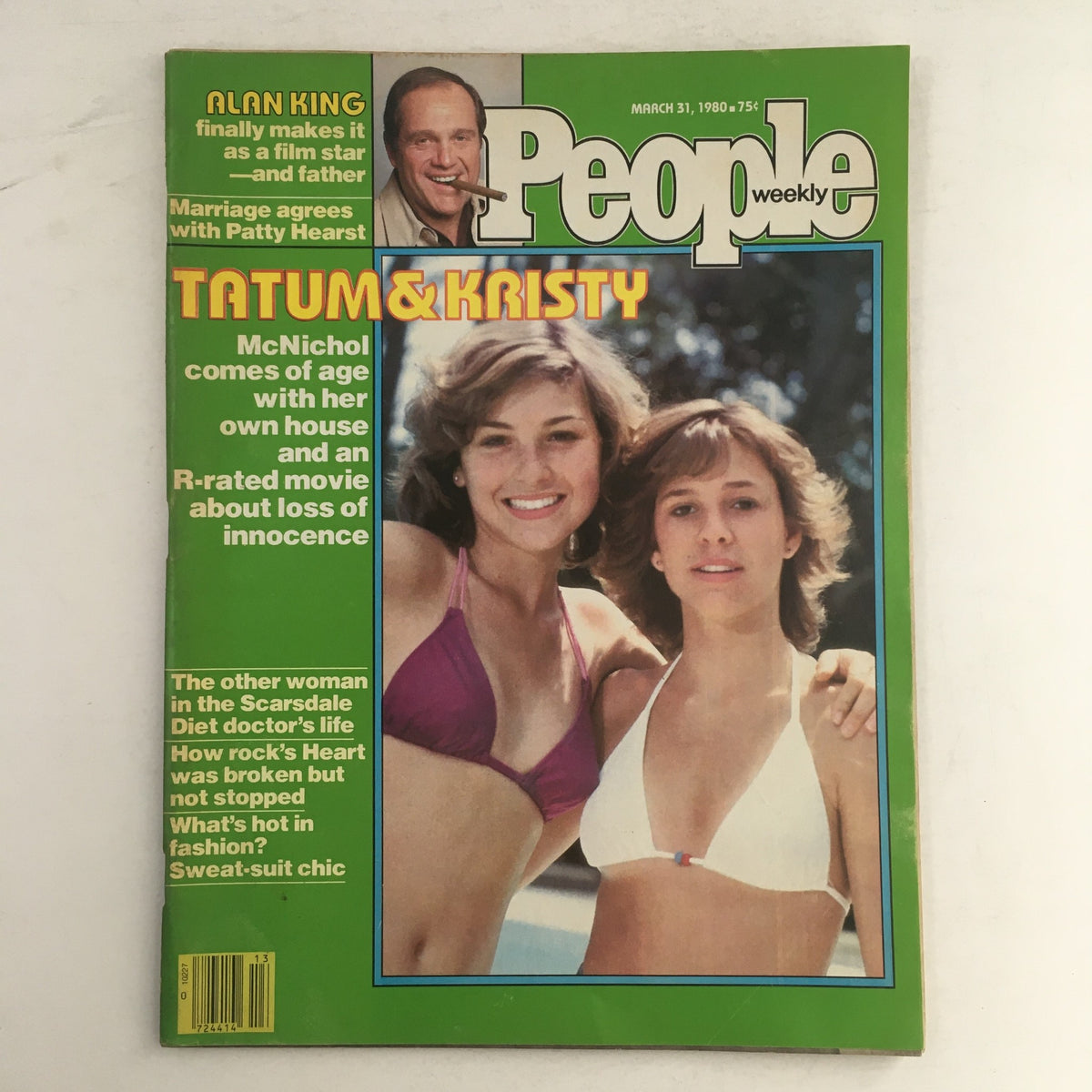 People Weekly Magazine March 31 1980 featuring Alan King, Tatum O'Neal, and Kristy McNichol on the cover, showcasing a retro design with vibrant colors and iconic celebrity imagery.