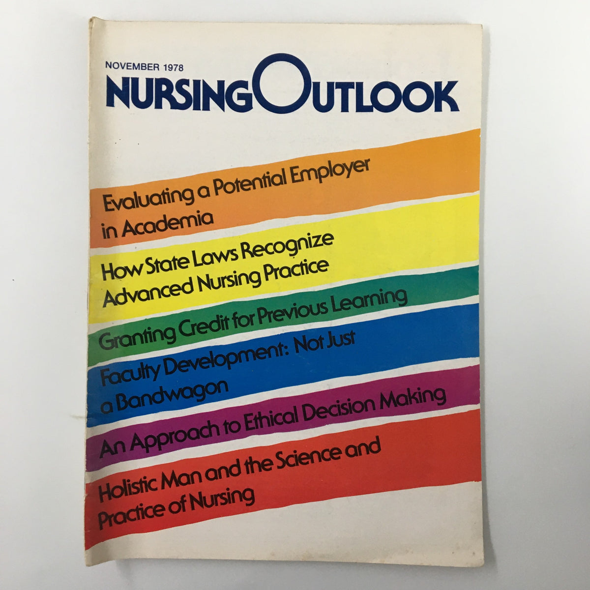 Vintage Nursing Outlook Magazine November 1978 Evaluating A Potential Employer