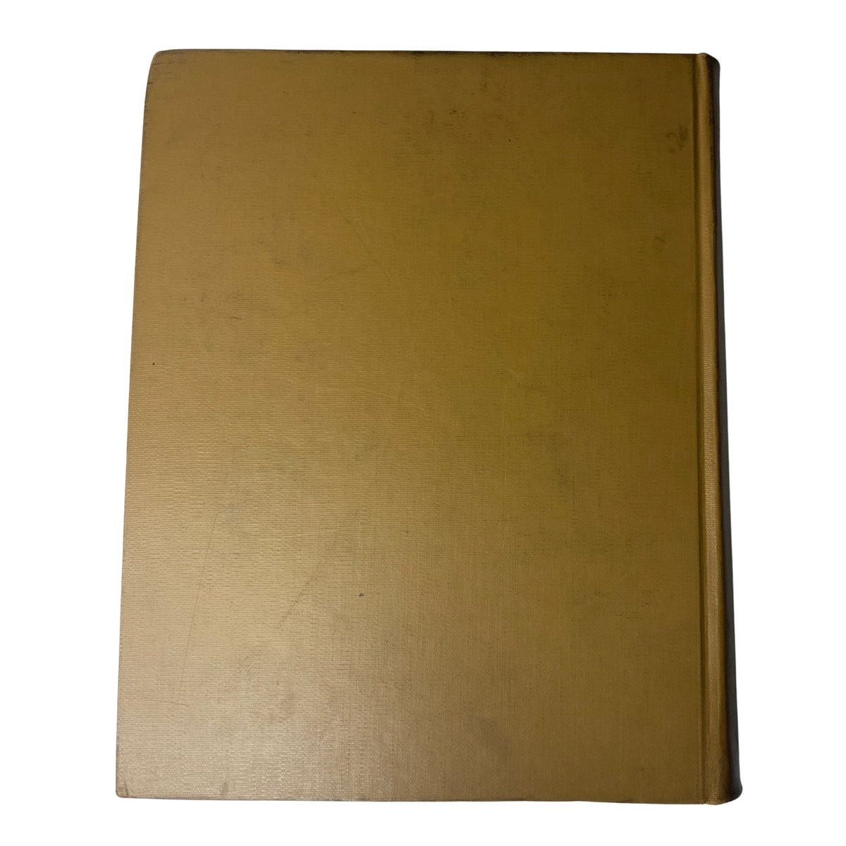 Back cover of the Ladies' Home Journal Bound Magazine 1957, featuring a plain golden surface representing a vintage magazine's protective covering.