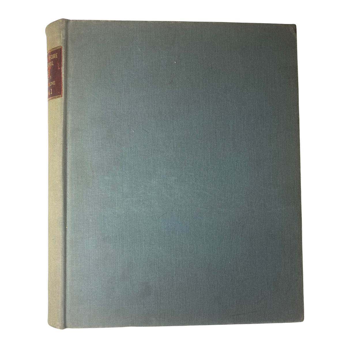 Side view of the Ladies' Home Journal Bound Magazine 1941, emphasizing the sturdy binding and well-preserved condition of this vintage collection.