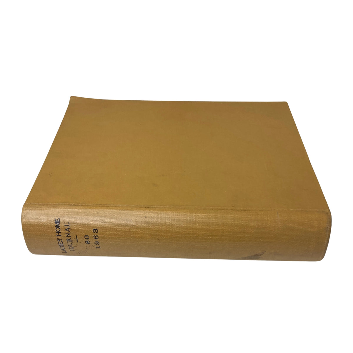 Ladies' Home Journal Library Bound Magazine 1963 Full Year January - December - View of the magazine's spine with a gold cover, indicating the completeness of the year's issues.