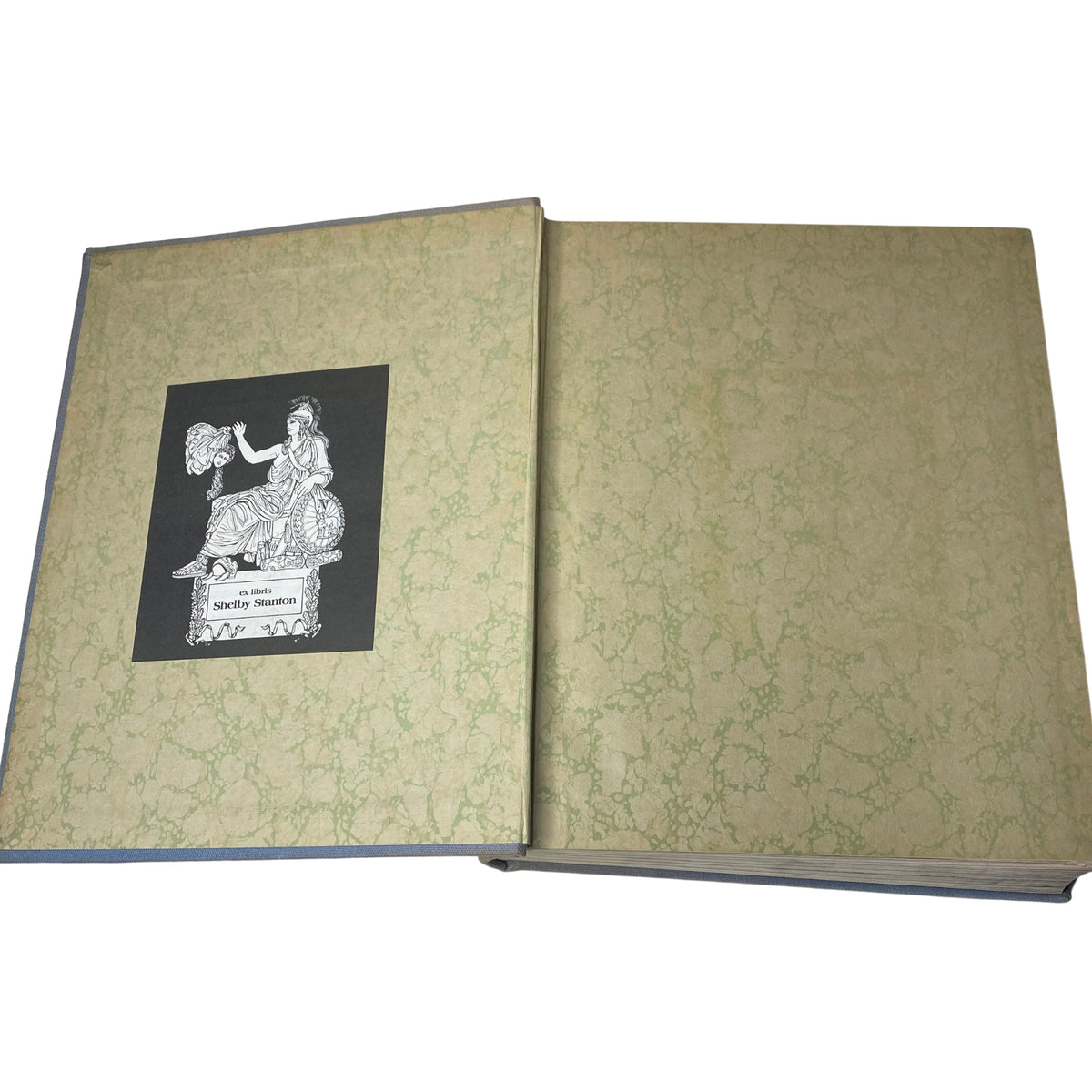 Ladies' Home Journal Library Bound Magazine 1943 Full Year January - December, showing the interior view of the magazine with decorative endpapers and a personalized label.