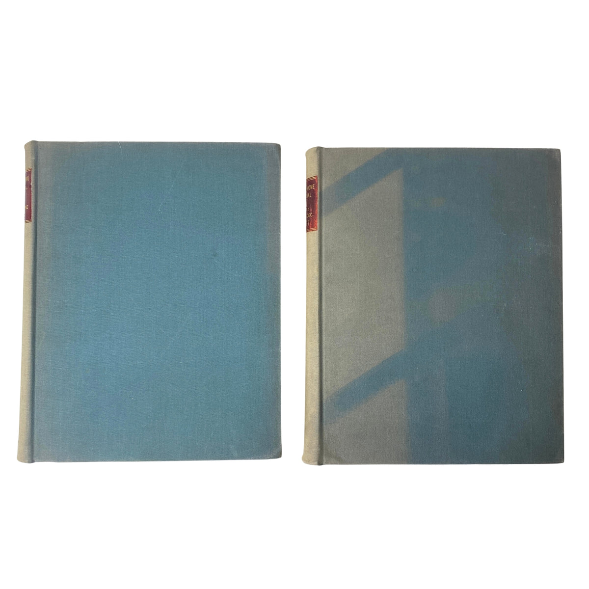 Ladies' Home Journal Bound Magazine 1937 Full Year January - December, displaying the covers of the magazines in a light blue color, showcasing the overall design of the magazine set.