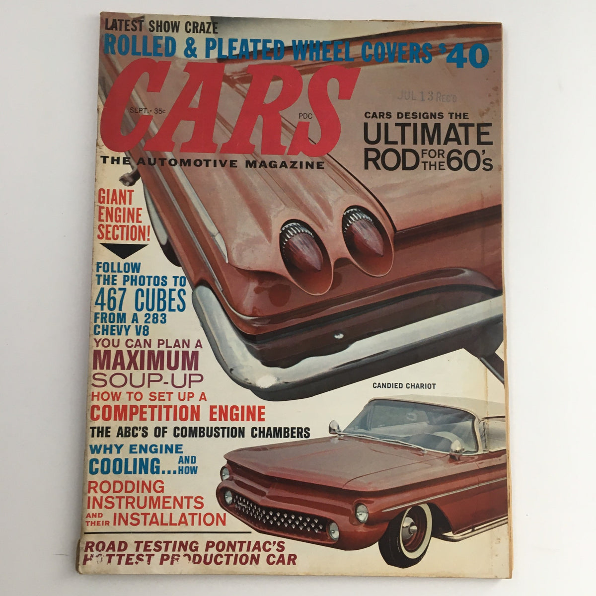 Cover of Cars Automotive Magazine September 1961 featuring a classic car design, emphasizing automotive trends of the 60s.