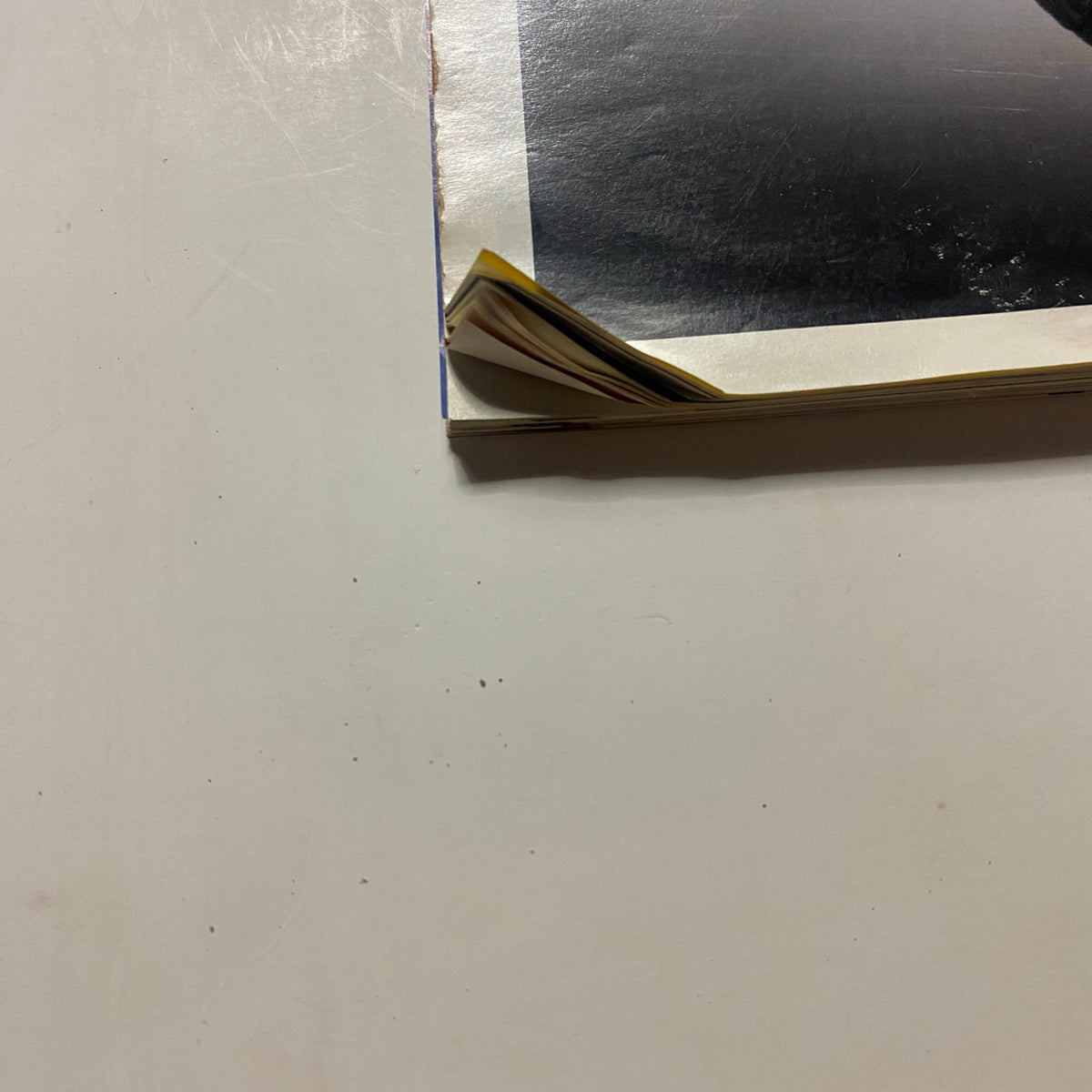 Close-up image of the edge of the Men's Health Magazine June 2009, highlighting the wear and tear on the pages.