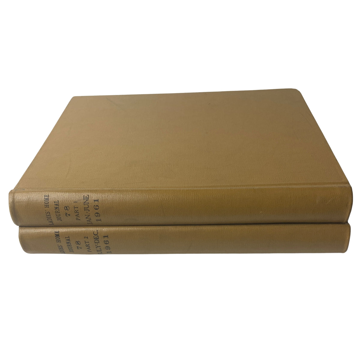 Ladies' Home Journal Library Bound Magazine 1961 full year collection, featuring a golden hardcover with visible spine text indicating January to December issues.