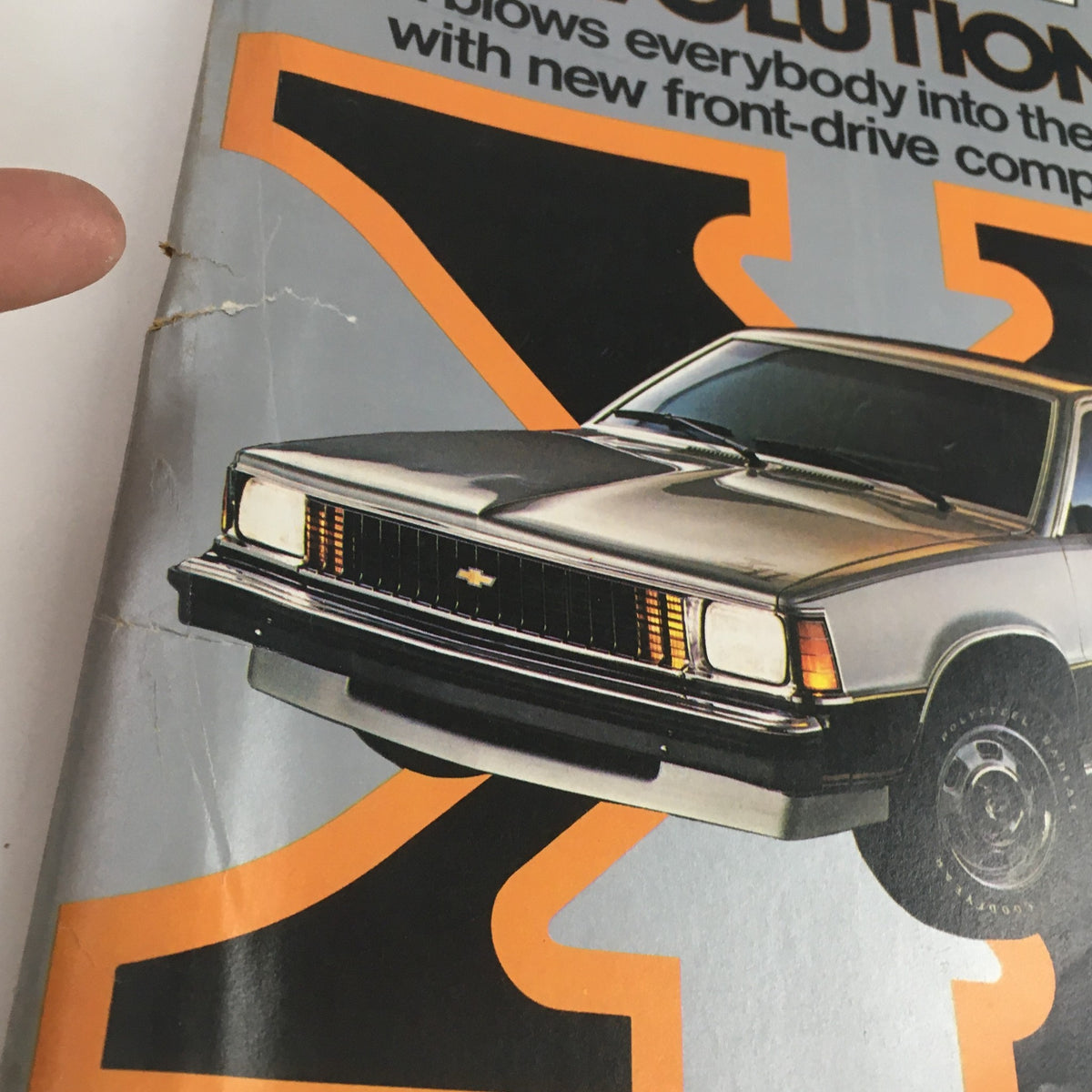 Cover image of Car and Driver Magazine May 1979 featuring the Chevrolet C-X11 automobile, highlighting its bold front design and vintage graphics.