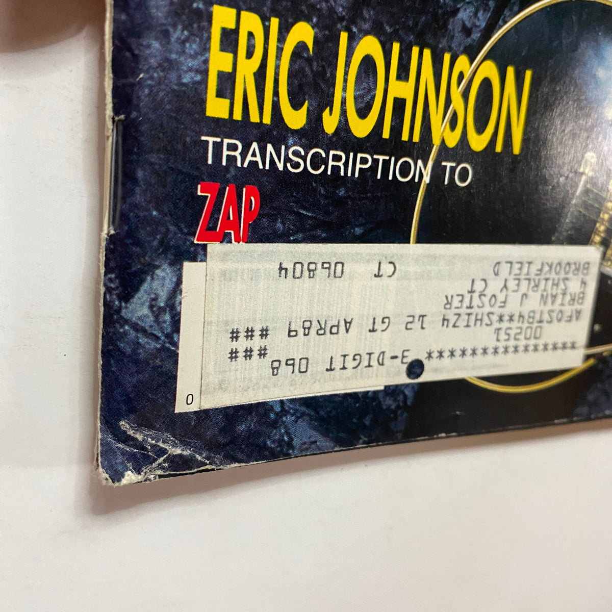 Cover of Guitar for the Practicing Musician Magazine December 1988 featuring Eric Johnson, includes transcription details.