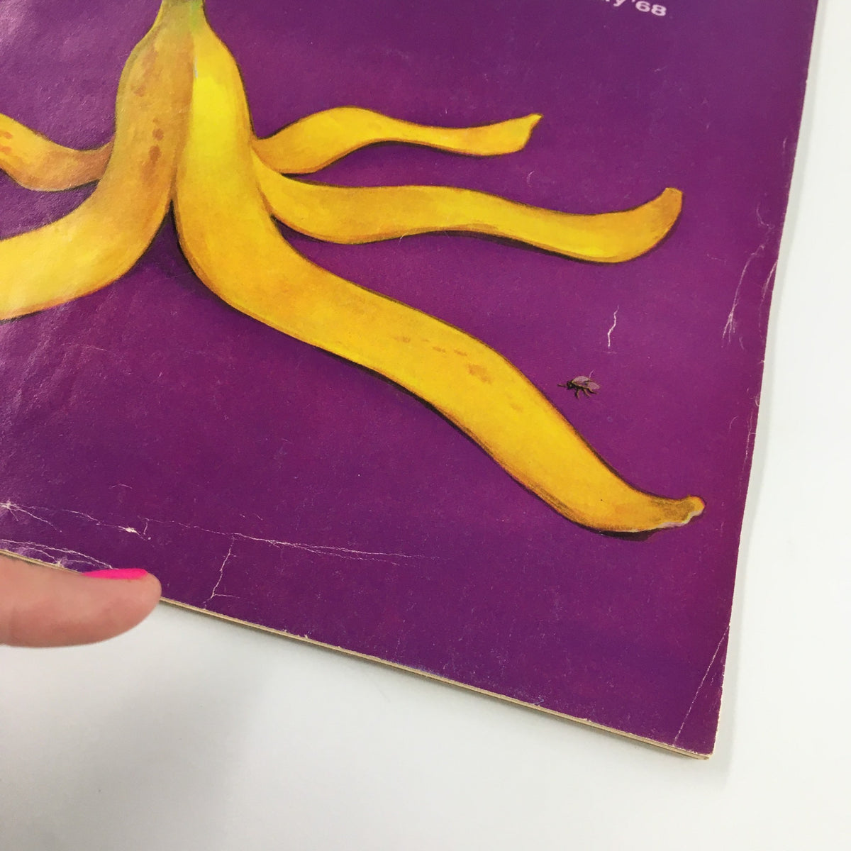 Cover of Mad Magazine January 1968 No. 116 featuring a humorous illustration of a banana and a tiny fly, encapsulating the quirky style of the magazine's iconic 'Take A Trip Banana Fly' article.