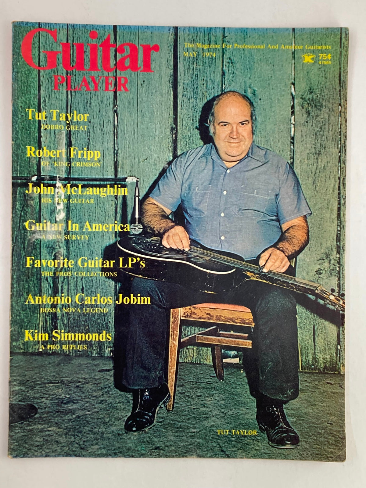Vintage Guitar Player Magazine May 1974 Tut Taylor Cover & Robert Fripp No Label