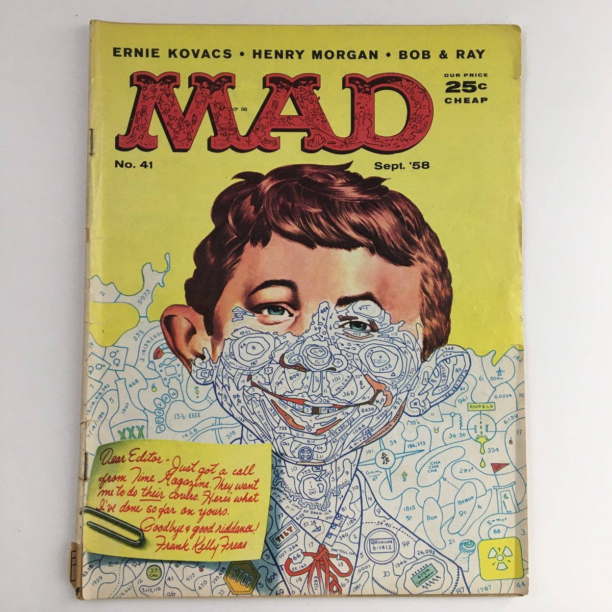 Mad Magazine September 1958 No. 41 Ernie Kovacs & Henry Morgan Fine FN 6.0