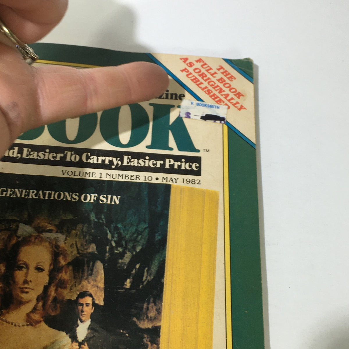 Close-up view of the VTG Maga-Book Magazine May 1980 Vol. 1 #10 cover, highlighting the tagline about the Bayou and a price sticker indicating only $1.95.
