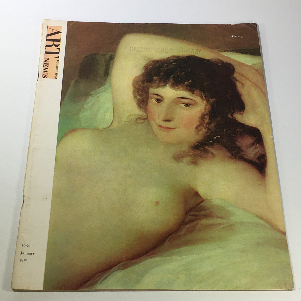 Vintage Art News Magazine January 1964 - La Maja desnuda Painting by Francisco Goya