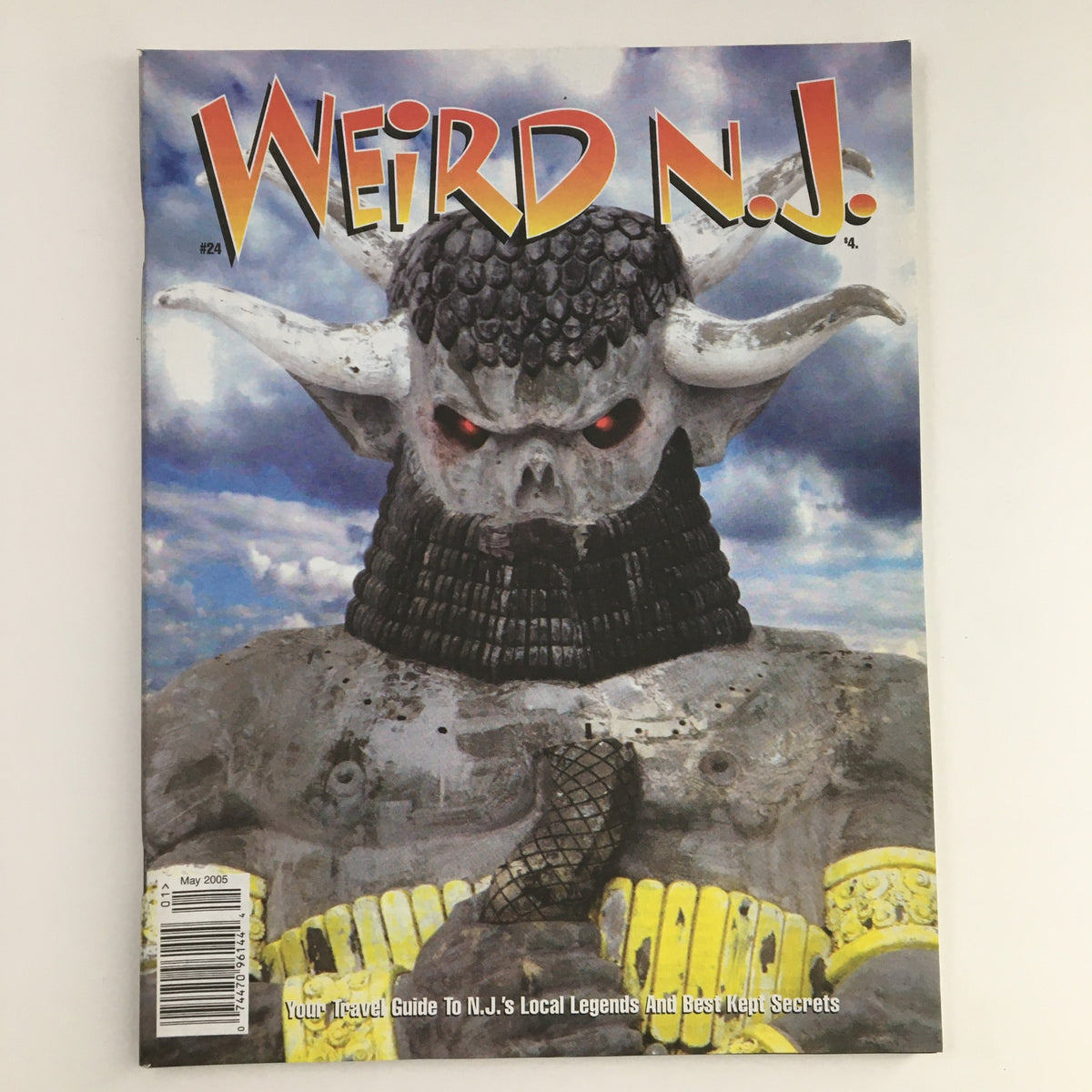 Cover of Weird N.J. Magazine May 2005 #24 featuring a unique illustration related to New Jersey's local legends and quirky sites.