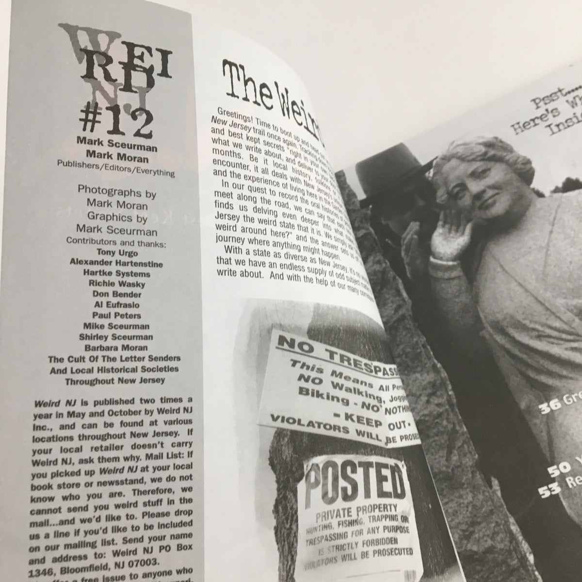 Weird N.J. Magazine 1999 #12 Travel Guide To N.J. Local Legends, No Label