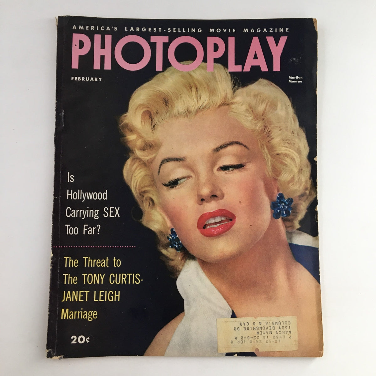 Photoplay Magazine February 1953 Marilyn Monroe & Tony Curtis-Janet Leigh