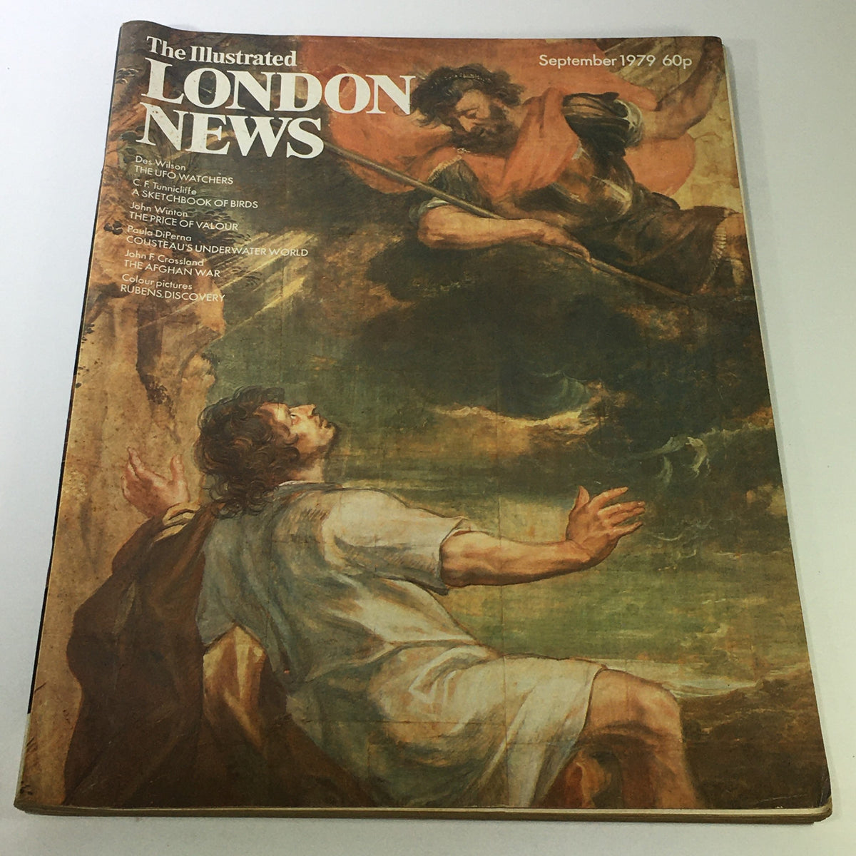 Cover of the VTG The Illustrated London News Magazine September 1979, showcasing a classic artwork with dramatic imagery and text highlighting articles by Des Wilson and others.