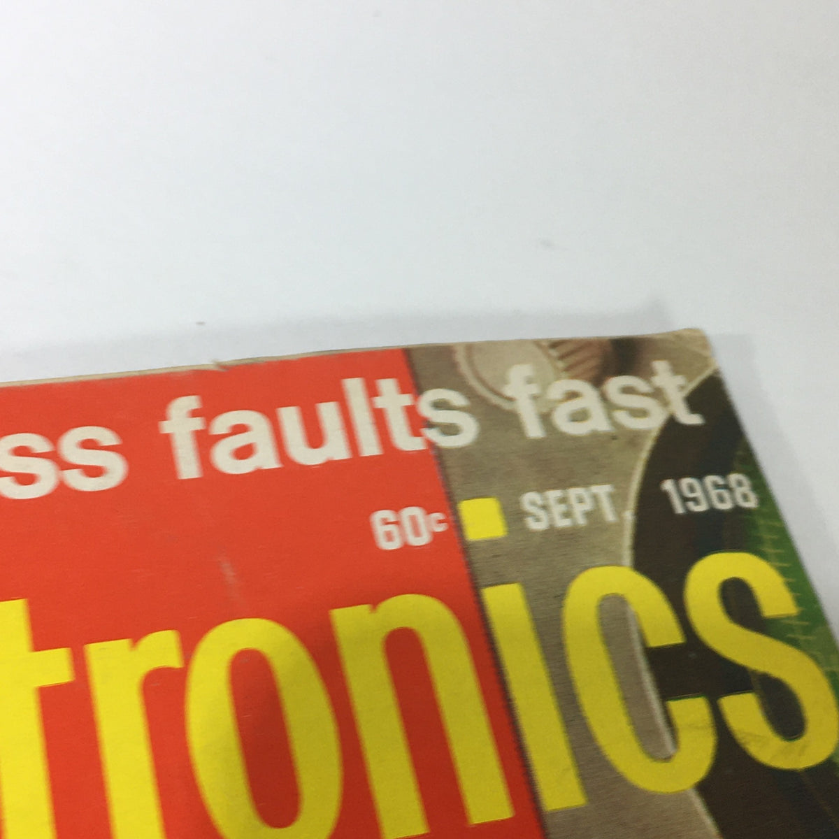 Close-up of VTG Radio-Electronics Magazine September 1968 title and date emphasizing electronics topics.