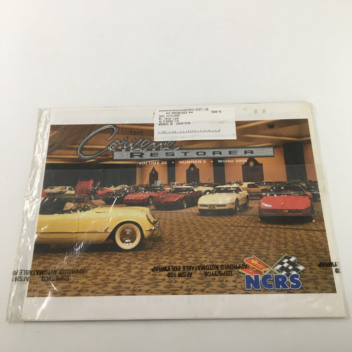 The Corvette Restorer Magazine Winter 2006 Vol. 32 #3 featuring a display of classic Corvettes at a car show, emphasizing Carolina Corvette history.