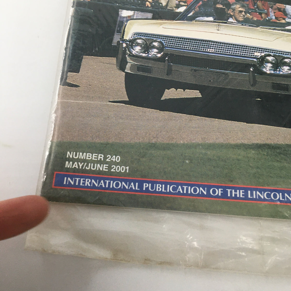 Detail view of the bottom section of Continental Comments Magazine May 2001 #240, indicating the issue number and publication information.