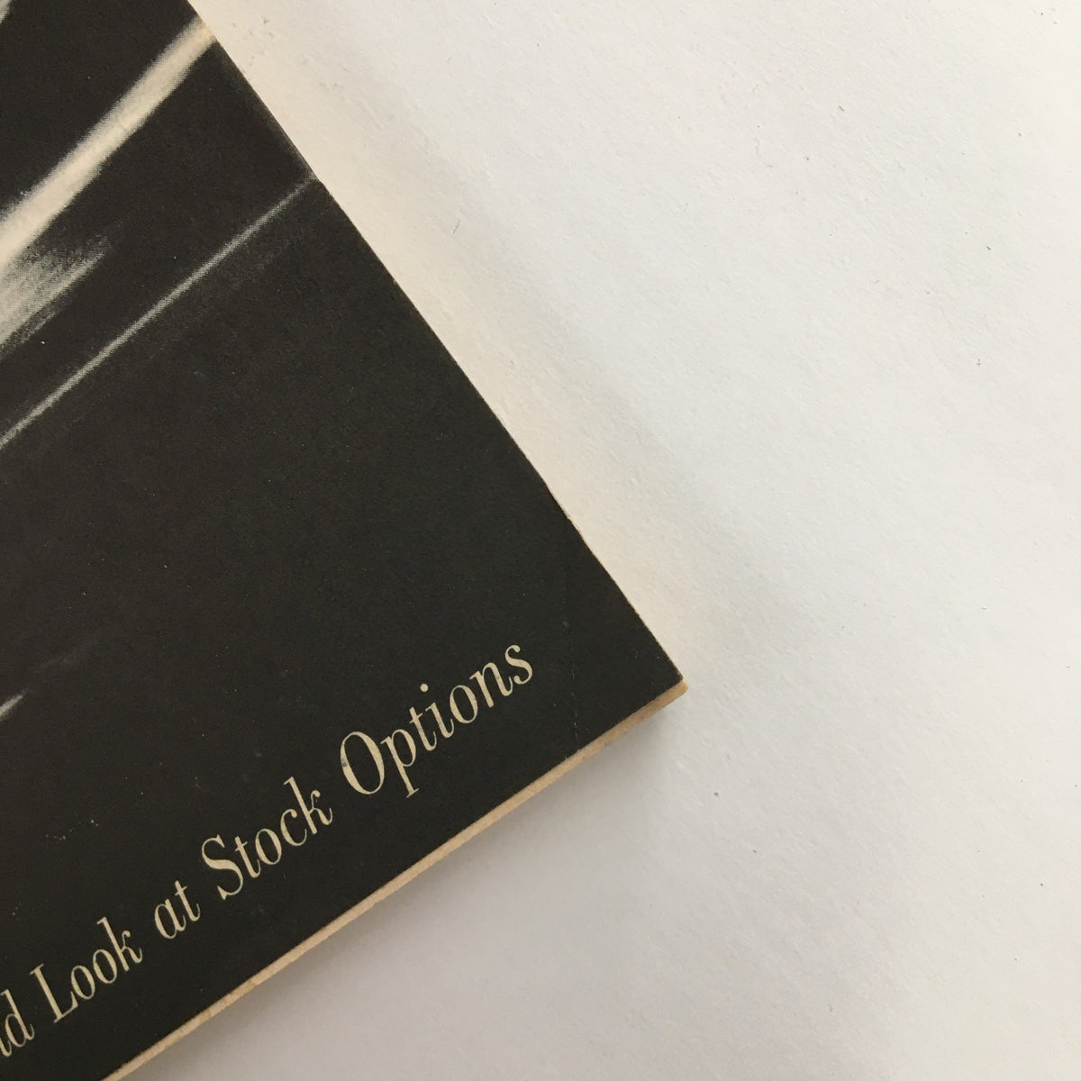 Side view of the Fortune Magazine October 1962 showing details including the title and mention of stock options.