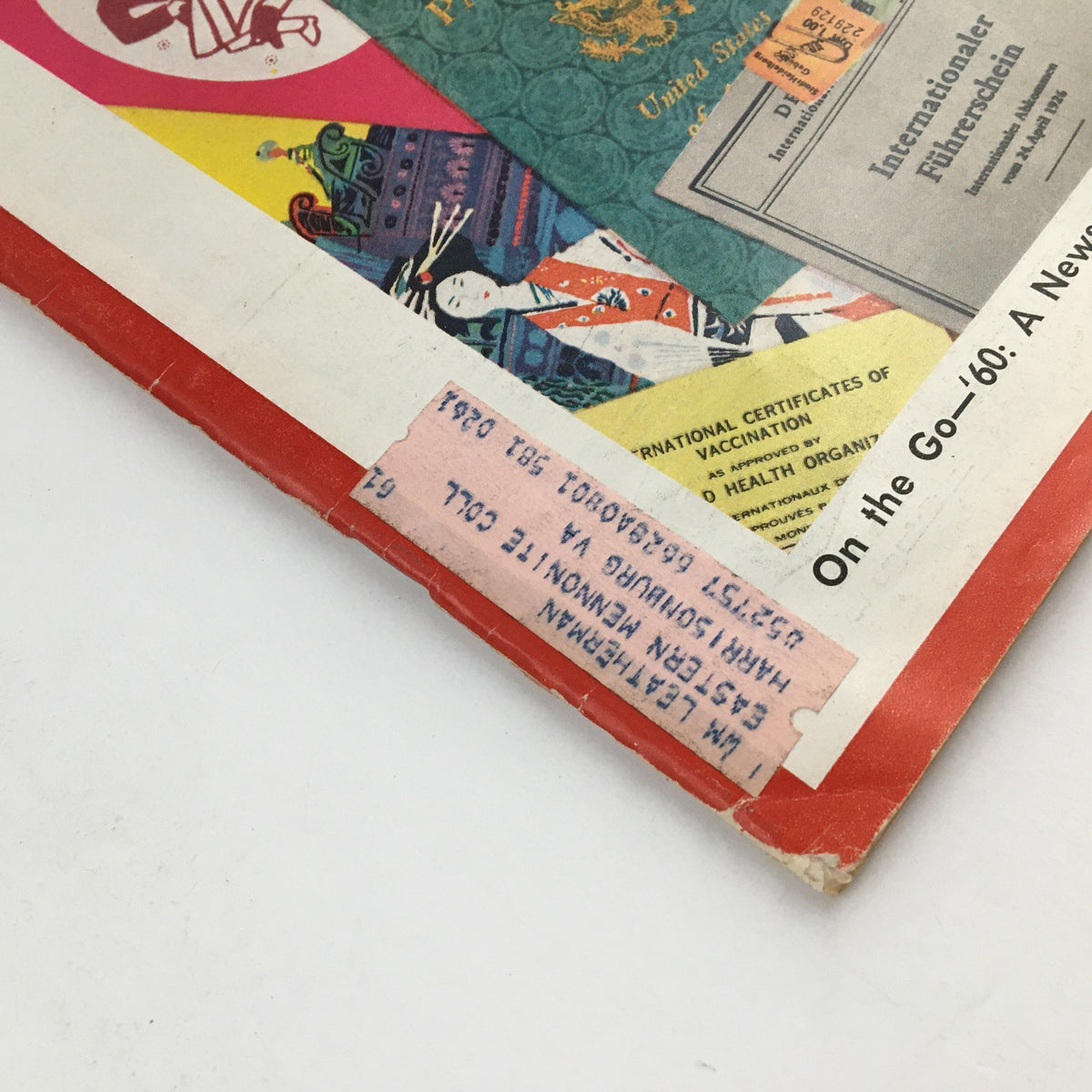 Detailed angle of Newsweek Magazine June 13, 1960 cover with 'The Nixon Insiders'. The image captures details such as the address label and various illustrated elements that reflect the magazine's historical context.