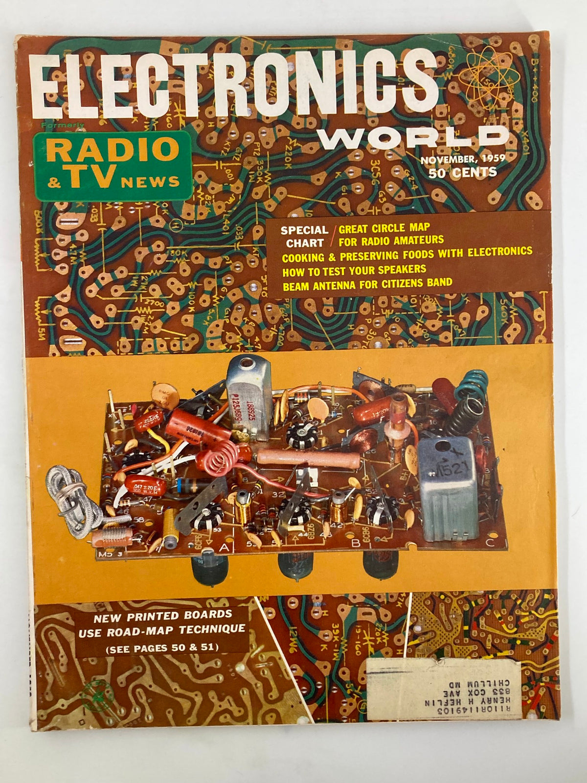 Vintage Electronics World Magazine November 1959 Beam Antenna for Citizens Band