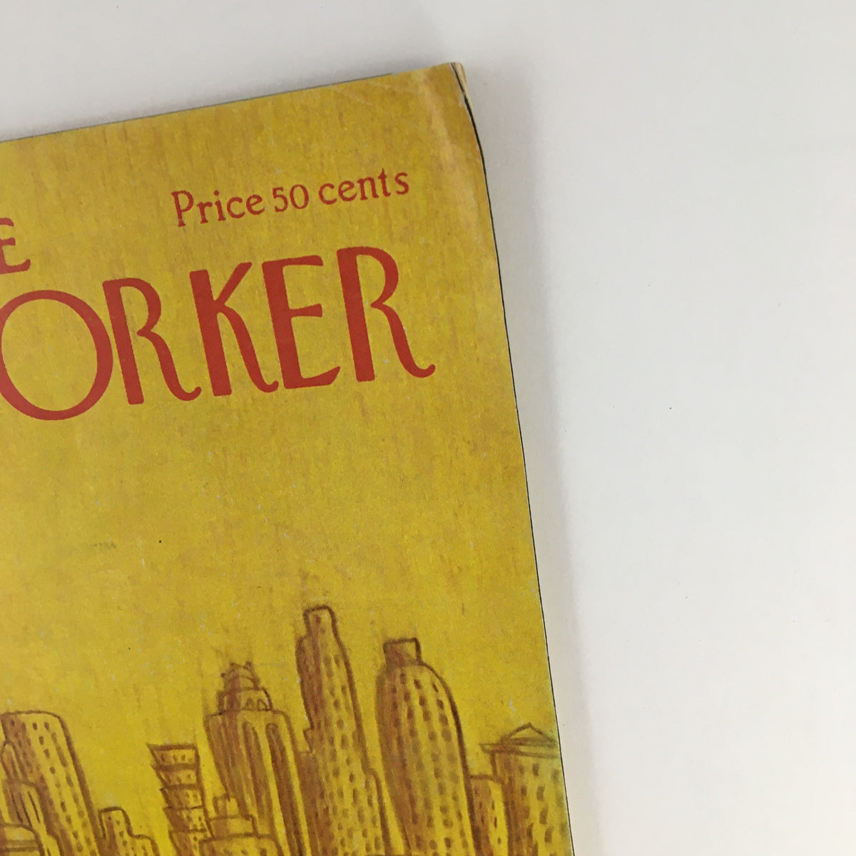 Cover of The New Yorker Magazine February 18, 1974 featuring a vibrant yellow design and city skyline, showcasing the artistry of Robert Weber.