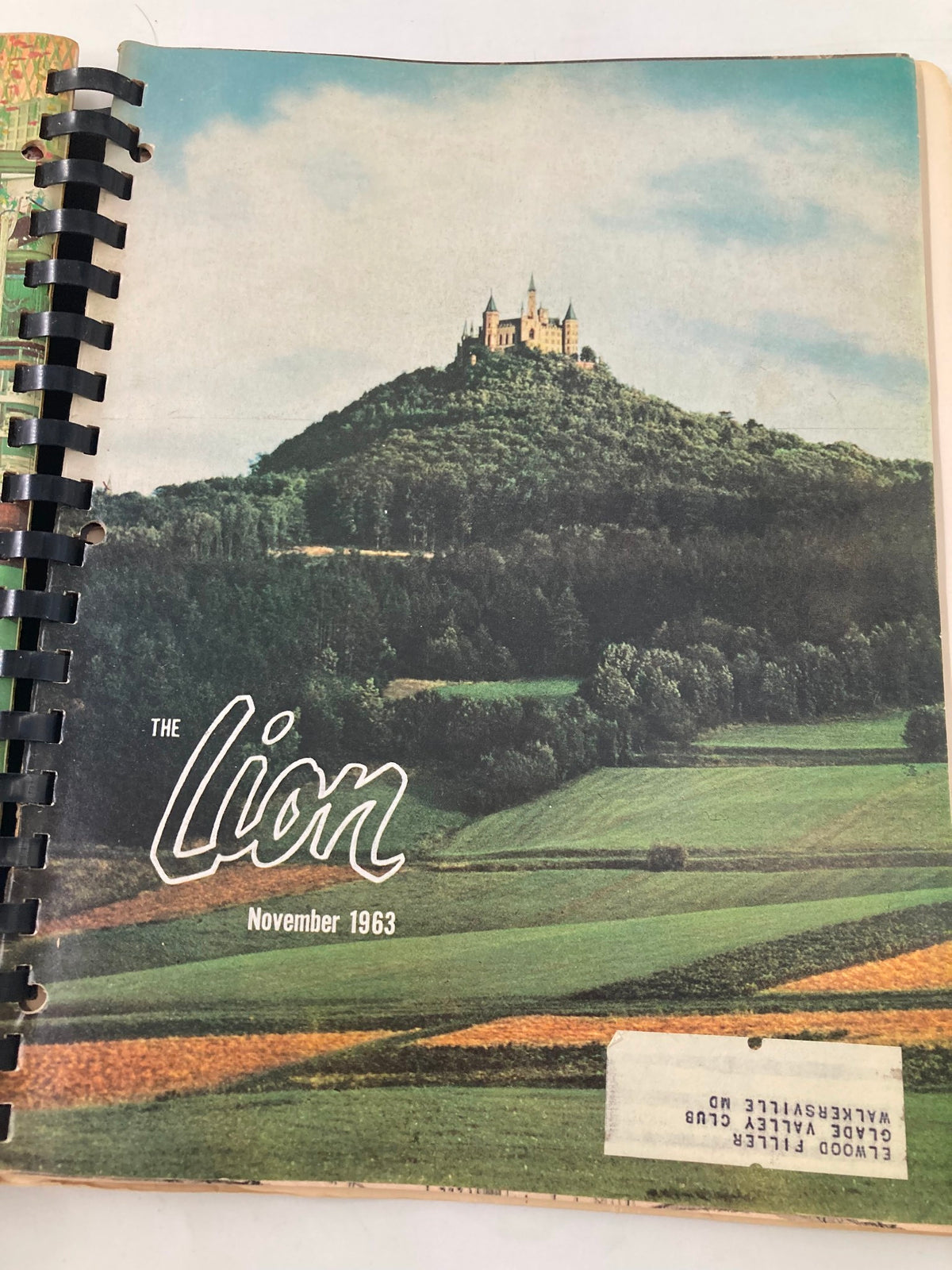 Cover of The Lion Magazine, November 1963 edition, featuring a castle on a hill and green fields, part of the 1963 January-December The Lion Magazine Full Year Hard Cover Compilation Issues.